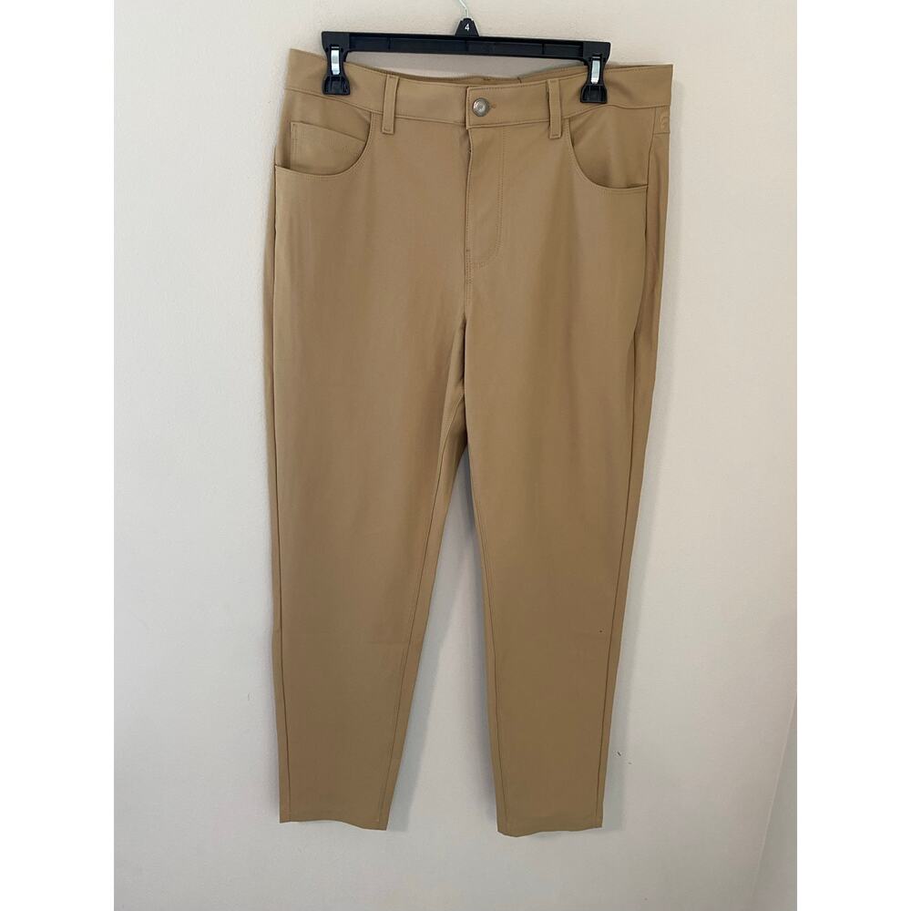 Fabletics Men's Don Classic Fit 5-Pocket Pants, Twill Tan Size 31x32 - Picture 2 of 4